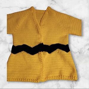 Cozy Mustard and Black Women's Cardigan